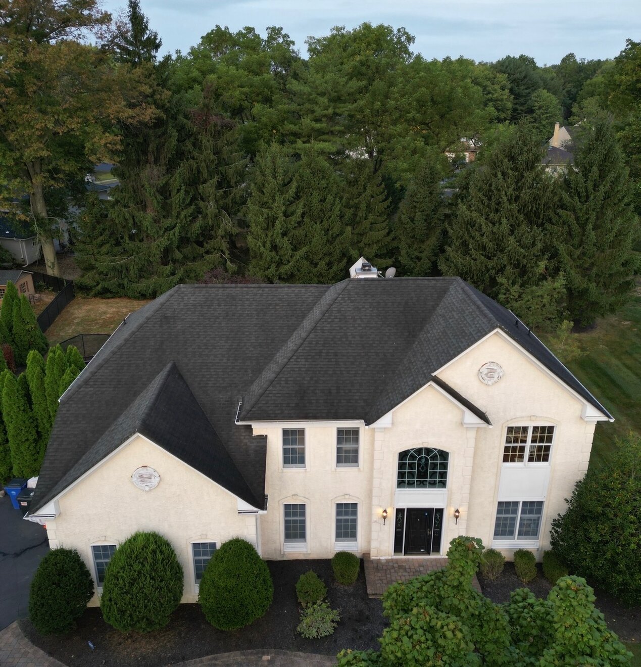 Architectural shingle roof replacement — before